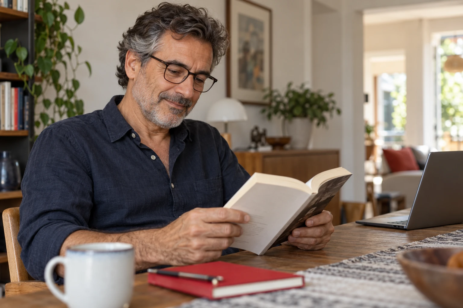 Reading with glasses in everyday life